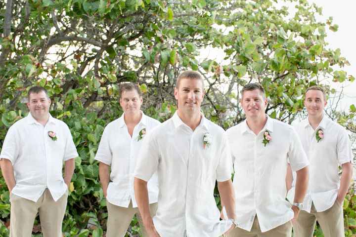 Let's see what those handsome men are wearing.
