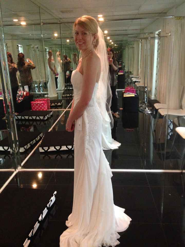 First dress fitting today! And I got to try on with the necklace I previously posted about. w/Pics
