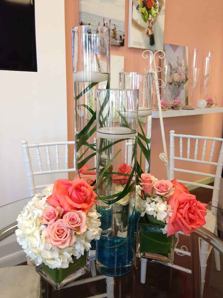 Thought I'd share my centerpieces and card box from etsy :) pics