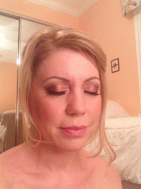 Makeup trial #1 with fake lashes