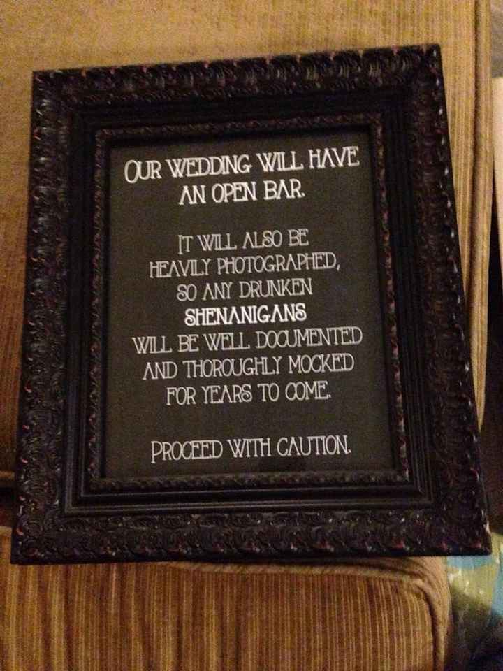 KWR: for your amusement, a fairly accurate wedding sign