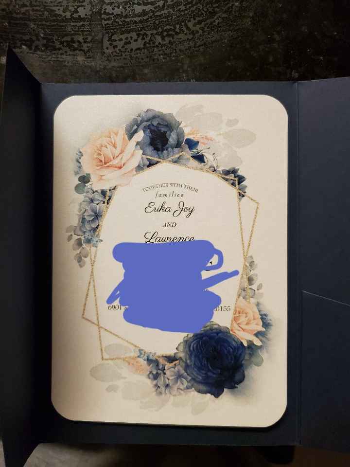 Navy and Blush invitation - 1