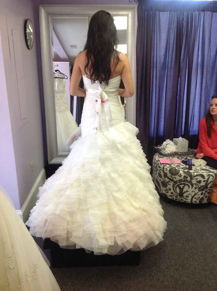 Results from my 1st wedding dress shopping...
