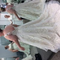 Yay! Picked up my dress! Help, veil or no veil?