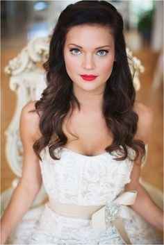 Red lip on wedding day?