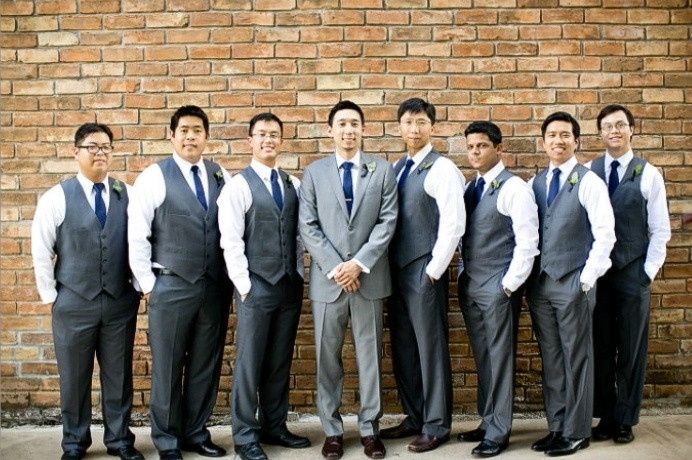 Groom and groomsmen attire