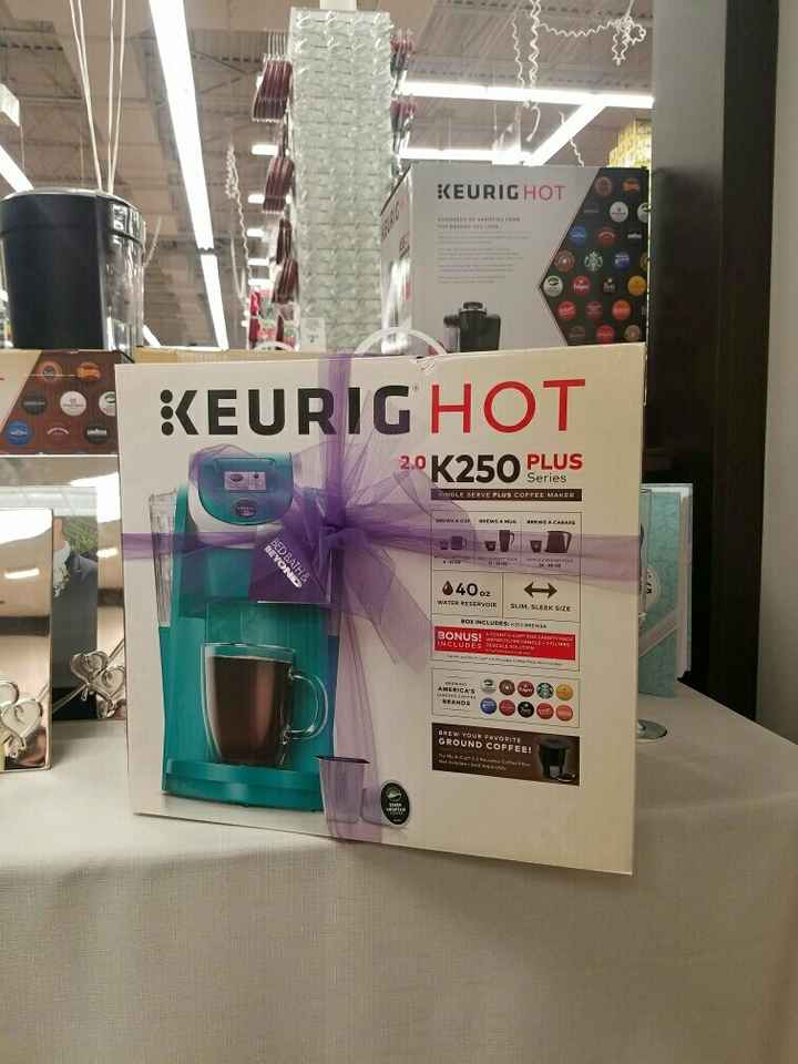 I won a free Keurig at the Rock the Registry Event