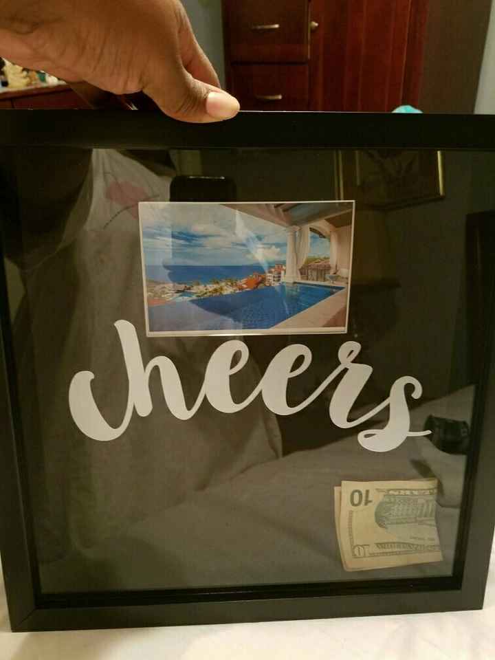 A fun way to save some pocket money for the honeymoon. How much spending money are you bringing?