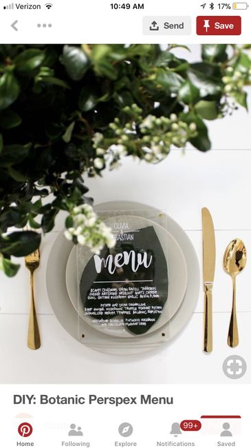 Art deco / greenery style wedding table decor. - 7