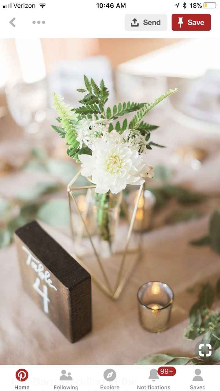 Art deco / greenery style wedding table decor. - 1