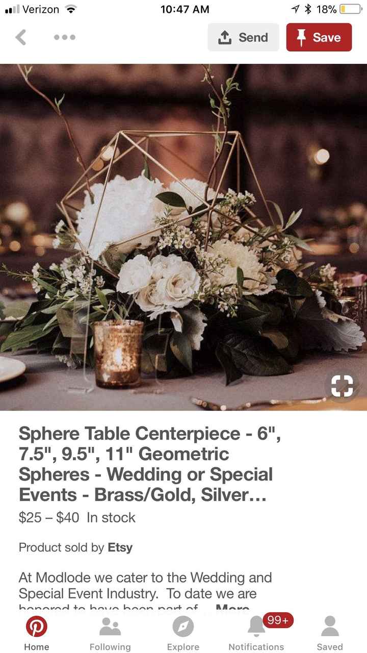Art deco / greenery style wedding table decor. - 3