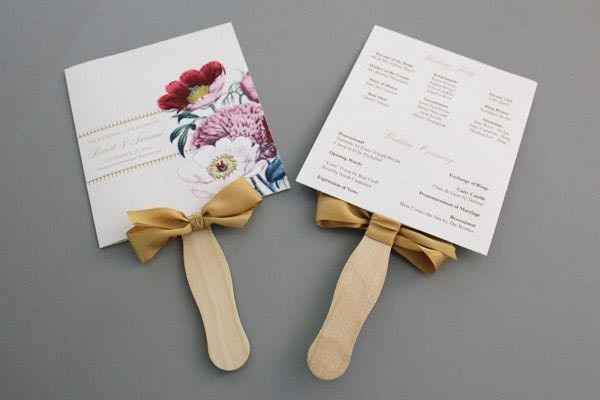 wedding programs and flowers