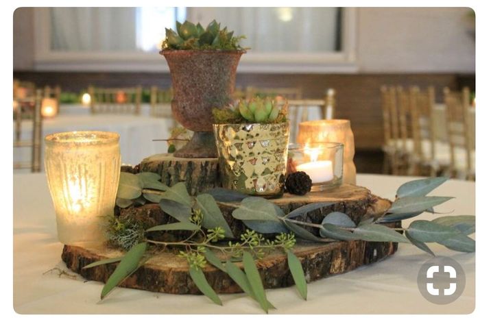 Wooden Centerpieces with Eucalyptus? 4