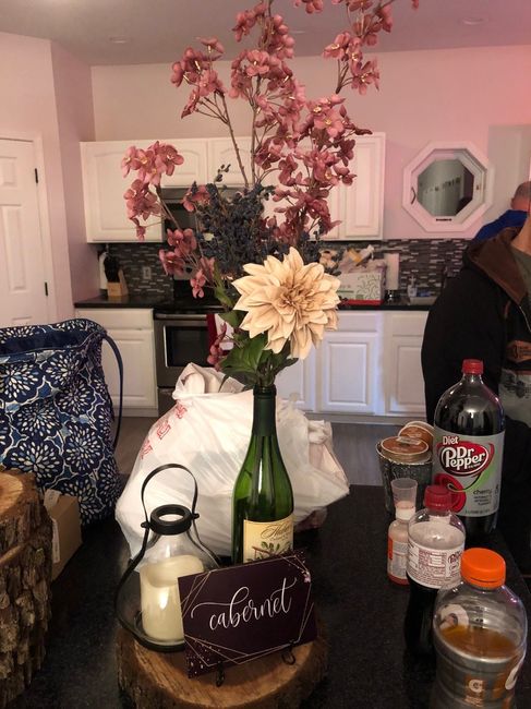 Making centerpieces 13