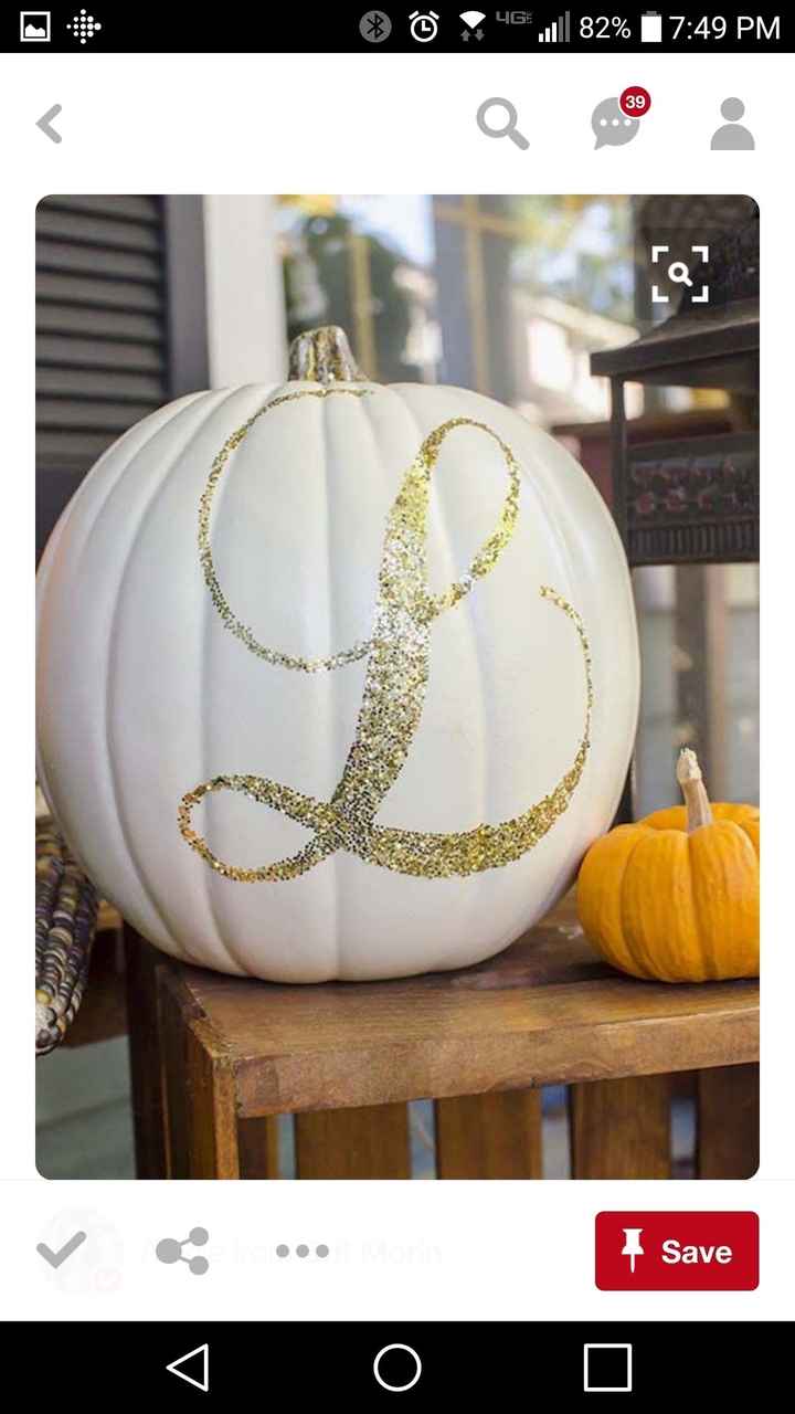 White pumpkin stenciling?