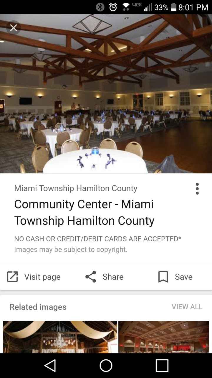 Reception at a recreation center?