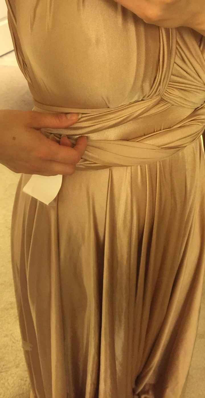 Change out of bridemaid's dress after dinner?