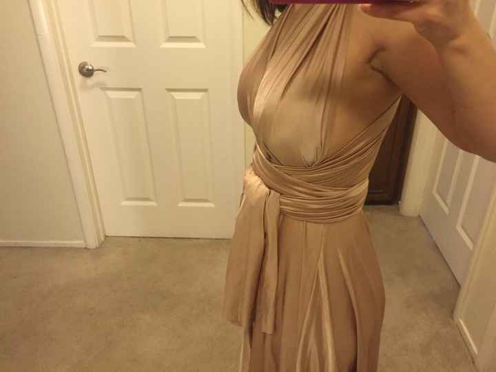 Change out of bridemaid's dress after dinner?