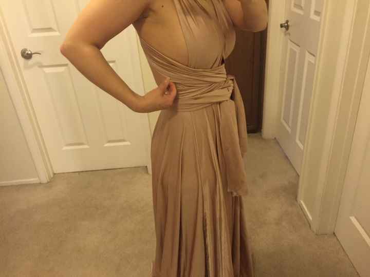 Change out of bridemaid's dress after dinner?