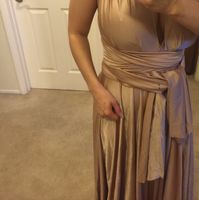 Change out of bridemaid's dress after dinner?