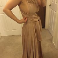 Change out of bridemaid's dress after dinner?