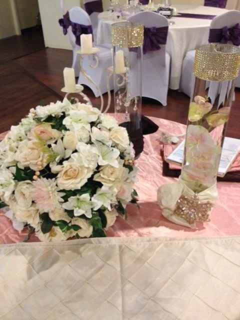 Linens and centerpiece opinions (pics included)