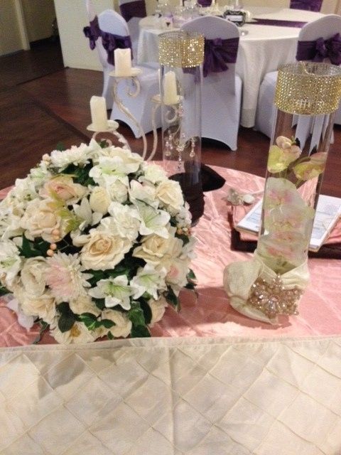 Linens and centerpiece opinions (pics included)