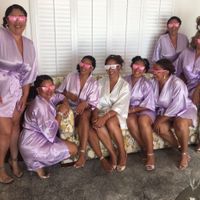 Bridal party getting ready attire