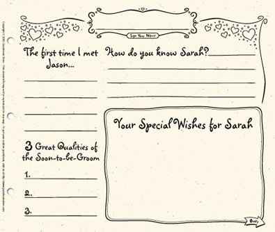Kids guest book page question...