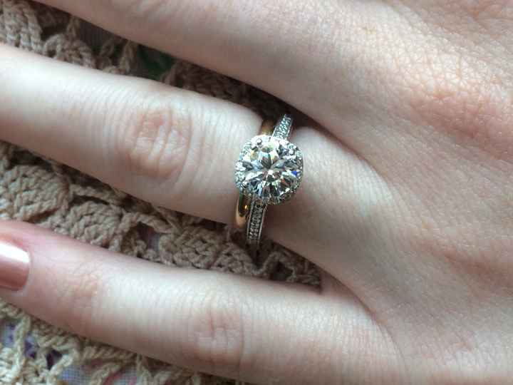 Mixing metals-engagement and wedding band