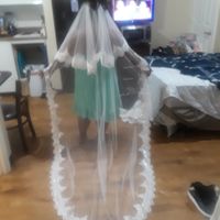 My veil came!!!!!.....I cried sooooo excited ...its beautiful ❤❤❤❤💍💍💍💐💐💐💐