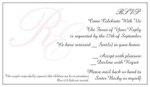 How does my RSVP card wording sound