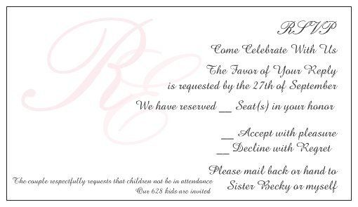How does my RSVP card wording sound