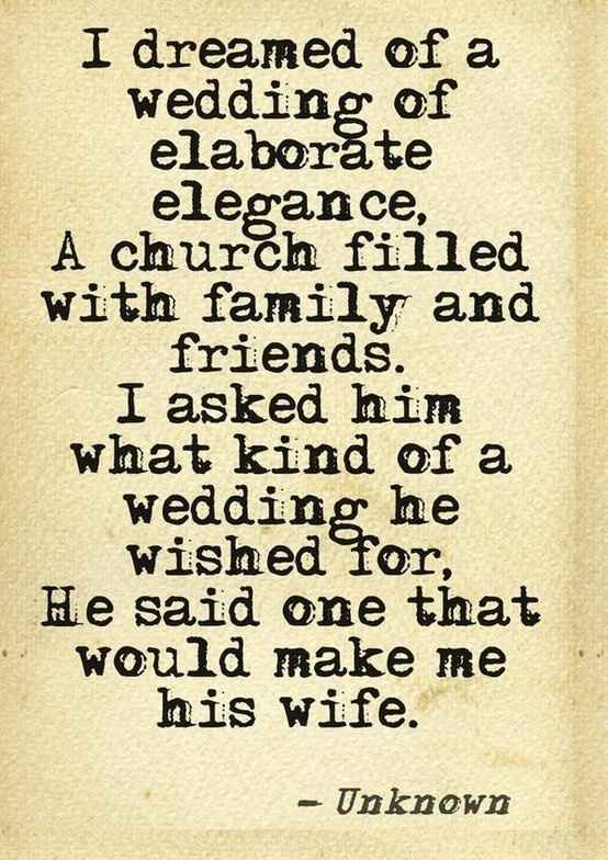 This is the kind of wedding I want!