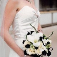 Flowers for Black and Gold Bridesmaid Dresses