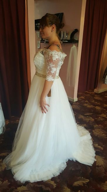 Adding lace sleeves onto a strapless dress 4
