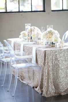 Sequin Tablecloths :)