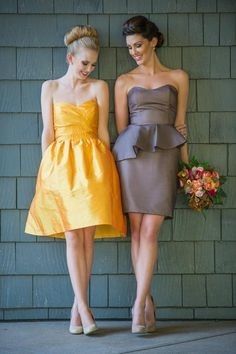 Peplum Bridesmaids Dresses