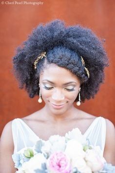 African - American Brides with Natural Hair