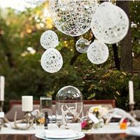 DIY centerpieces and string balls:) Pics!
