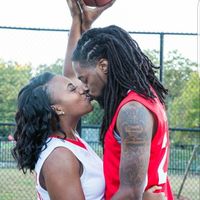 Football themed engagement photos
