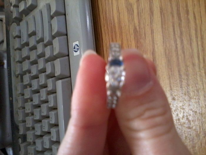 Wedding rings to accommodate your e-ring? Mismatched... princess cut...