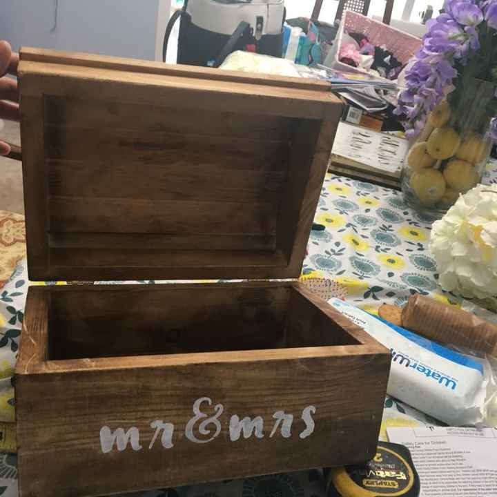 Finished Card Box and Mr & Mrs Sign - 1