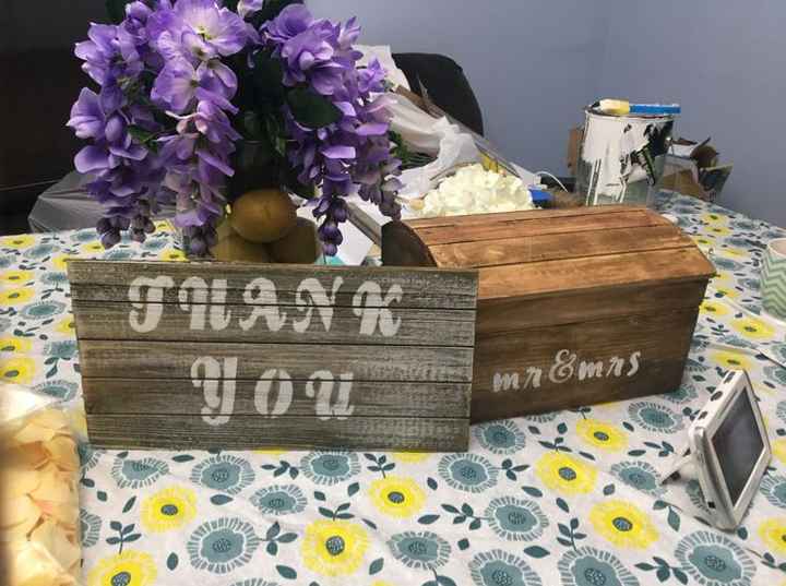 Finished Card Box and Mr & Mrs Sign - 2