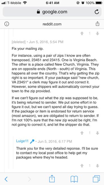 zip code problems!! - 1
