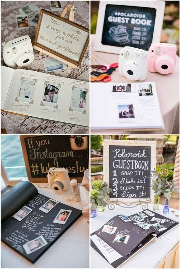 Polaroid guest book