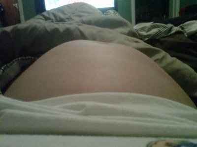 BR:  My bump, my bump, my lumpy baby bump :)