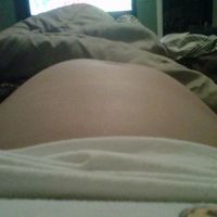 BR:  My bump, my bump, my lumpy baby bump :)