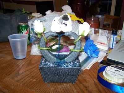 Mock up of centerpieces