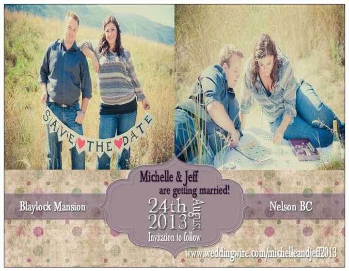 My DIY Save the Dates (UPDATE: pic actually there now)